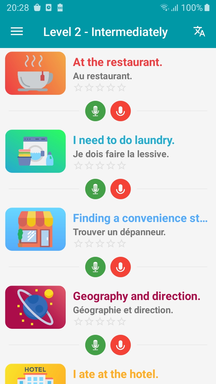 اسکرین شات 5 برنامه English Conversation - Awabe