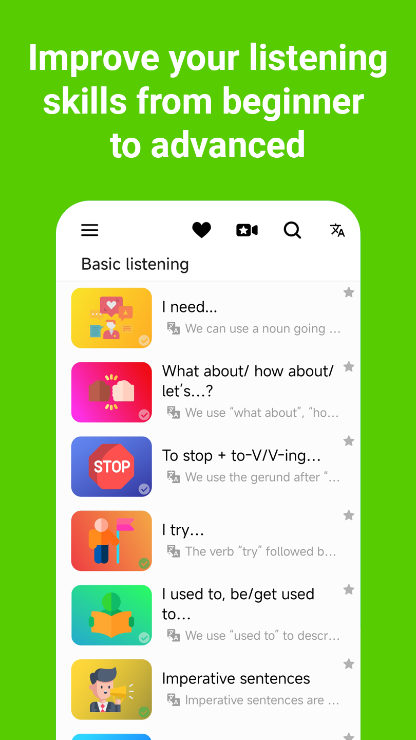 اسکرین شات 5 برنامه English listening daily