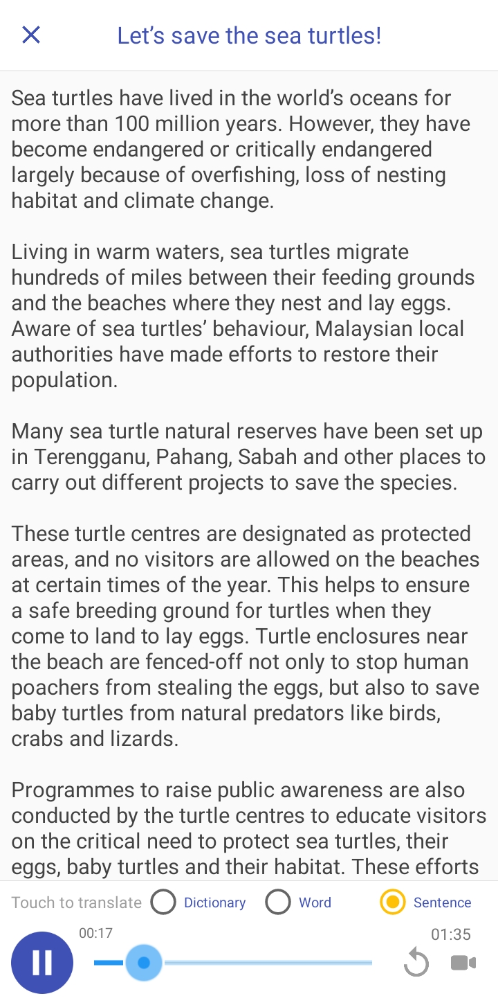 اسکرین شات 4 برنامه English reading - Awabe