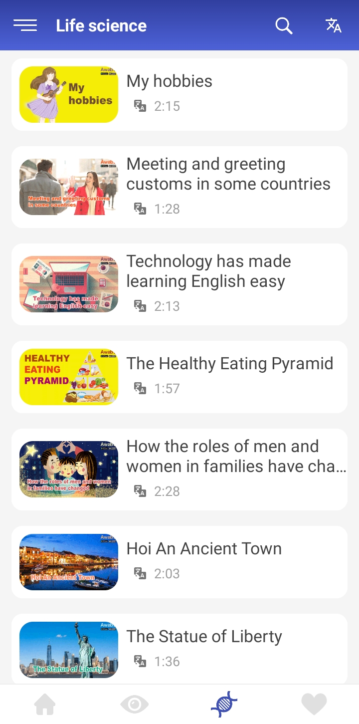 اسکرین شات 5 برنامه English reading - Awabe