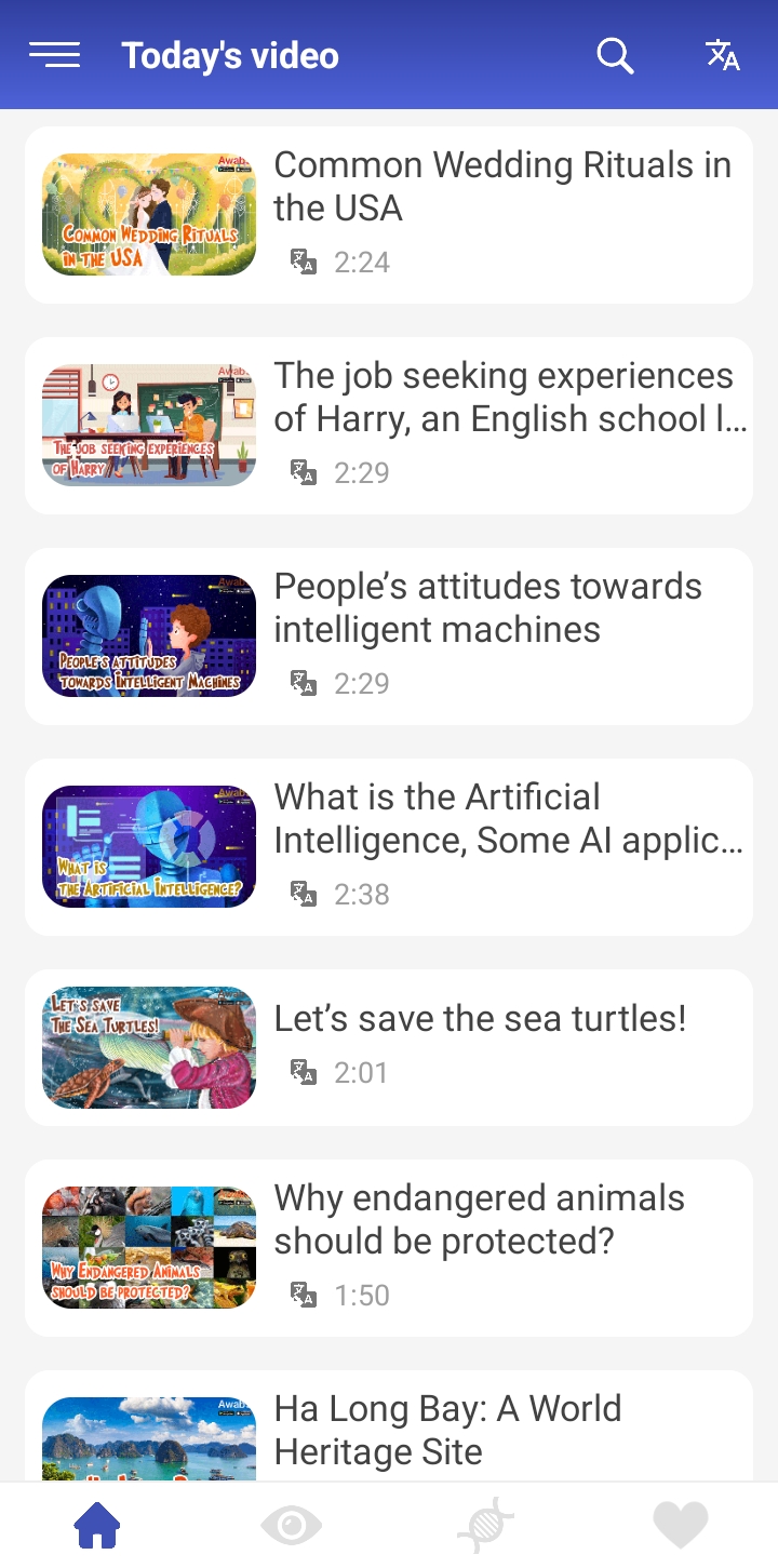 اسکرین شات 1 برنامه English reading - Awabe