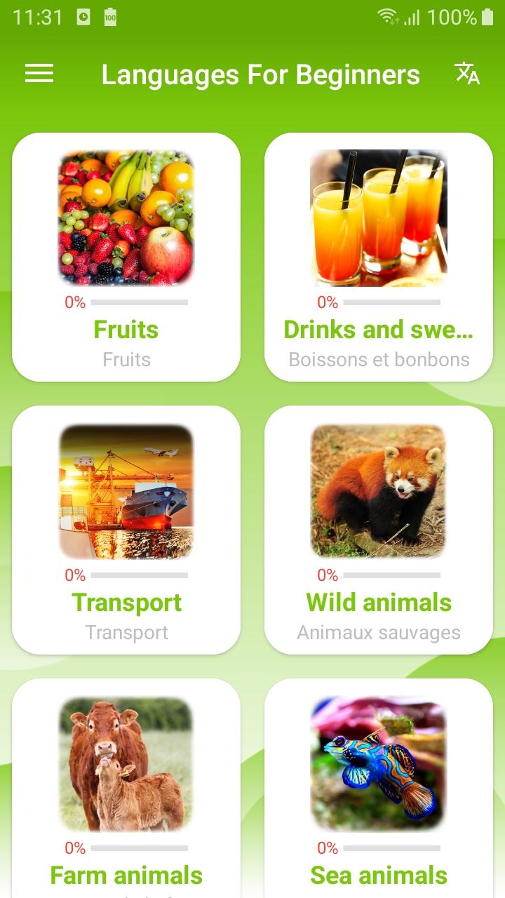 اسکرین شات 4 برنامه Languages For Beginners Awabe