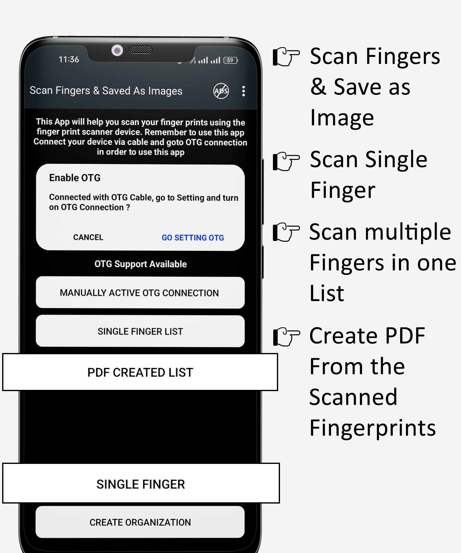 اسکرین شات 5 برنامه Biometric USB Fingerprint Scan