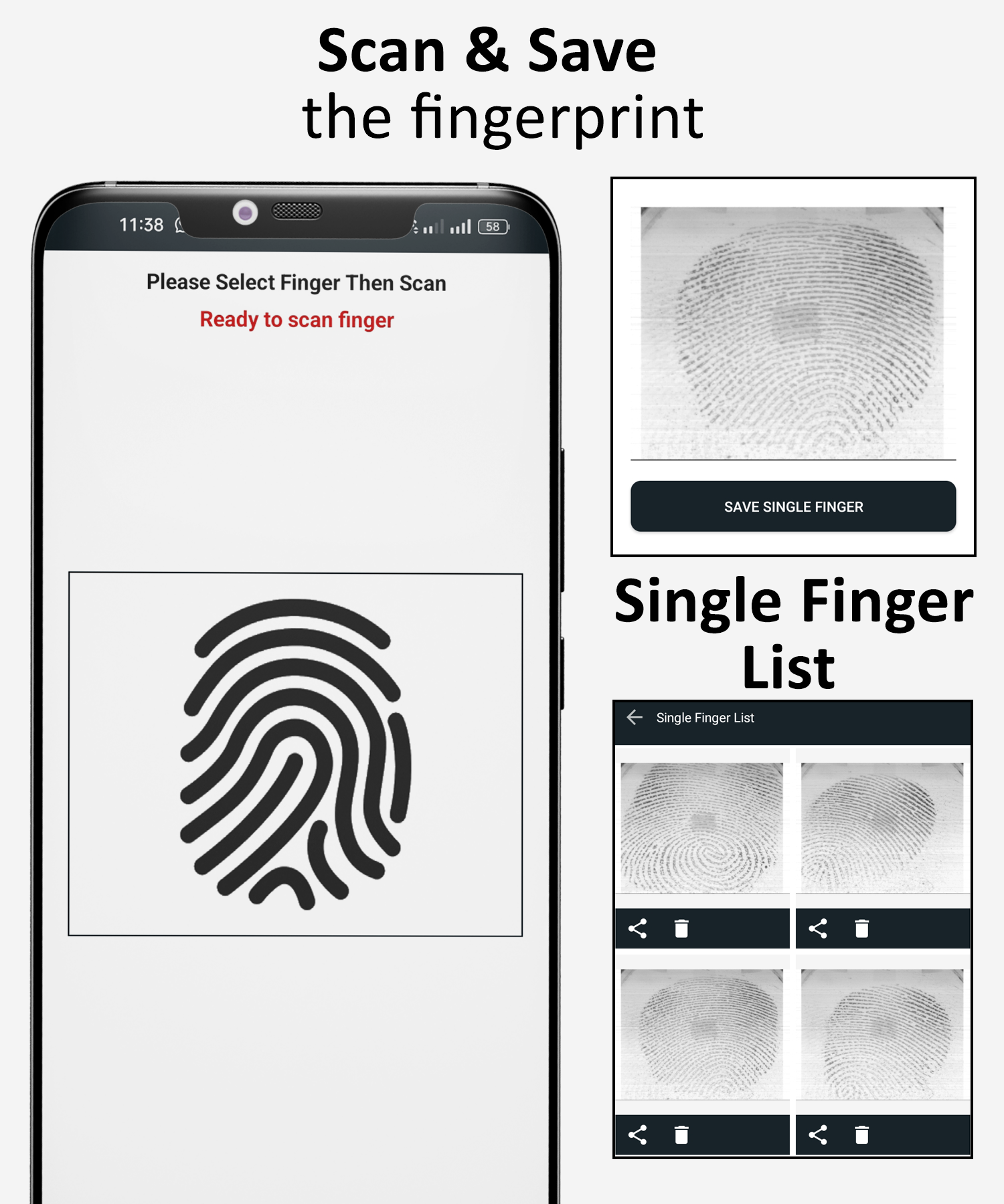 اسکرین شات 8 برنامه Biometric USB Fingerprint Scan