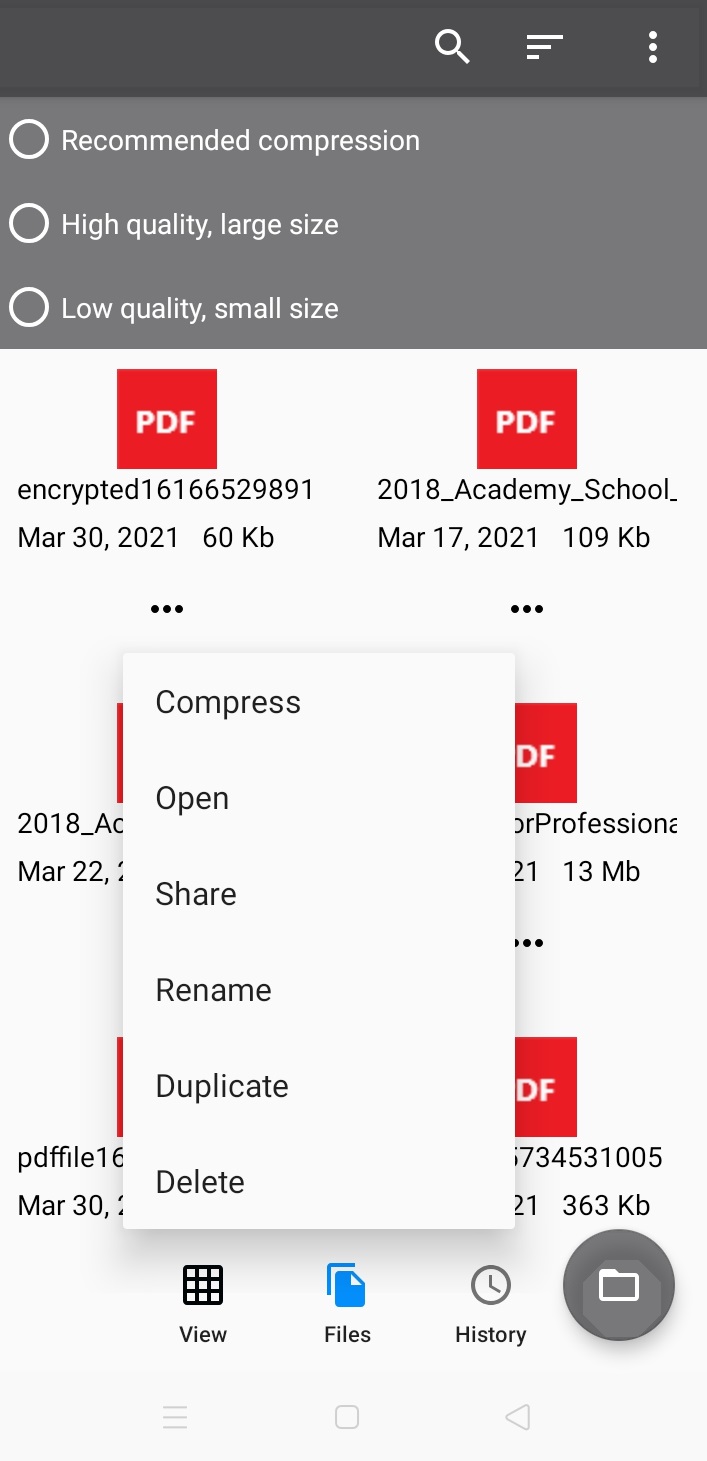 اسکرین شات 3 برنامه PDF Small - Compress PDF