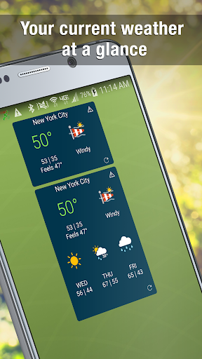 اسکرین شات 3 برنامه Weather Widget by WeatherBug: Alerts & Forecast