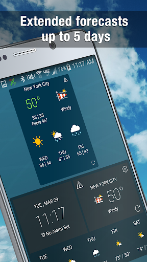 اسکرین شات 1 برنامه Weather Widget by WeatherBug: Alerts & Forecast