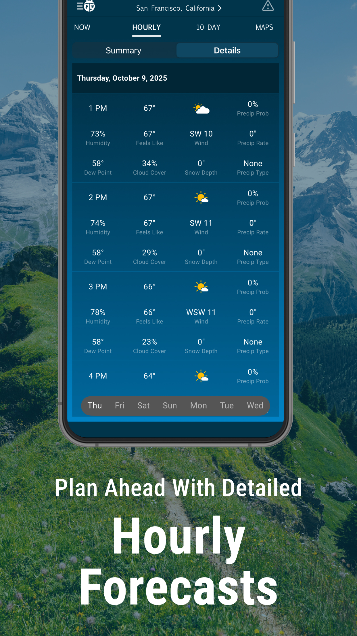 اسکرین شات 2 برنامه WeatherBug: Weather Forecast