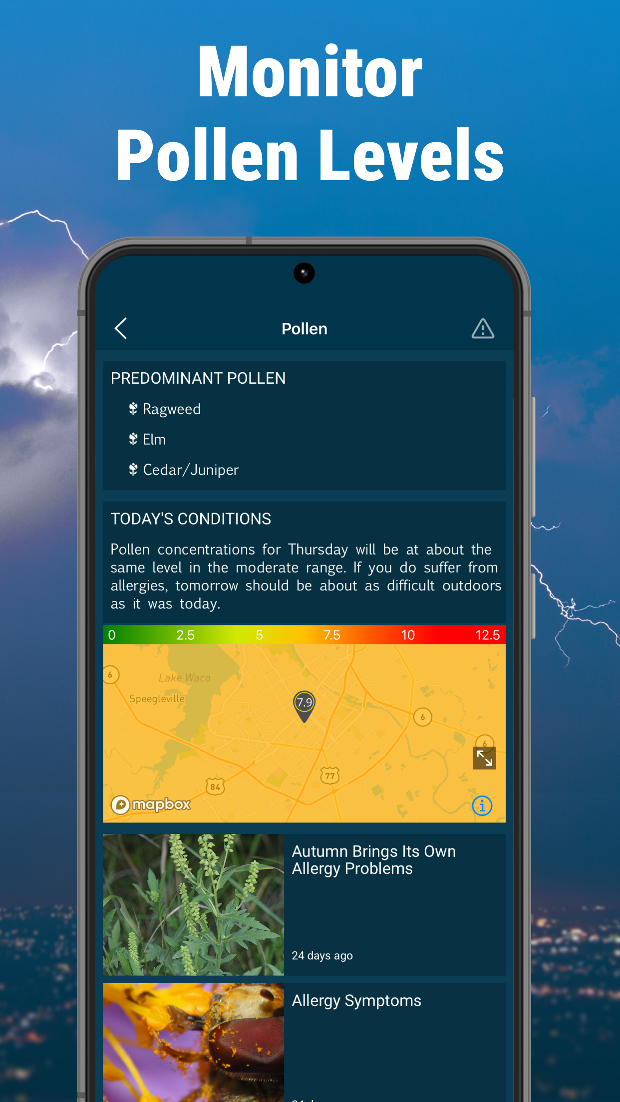 اسکرین شات 6 برنامه WeatherBug: Weather Forecast