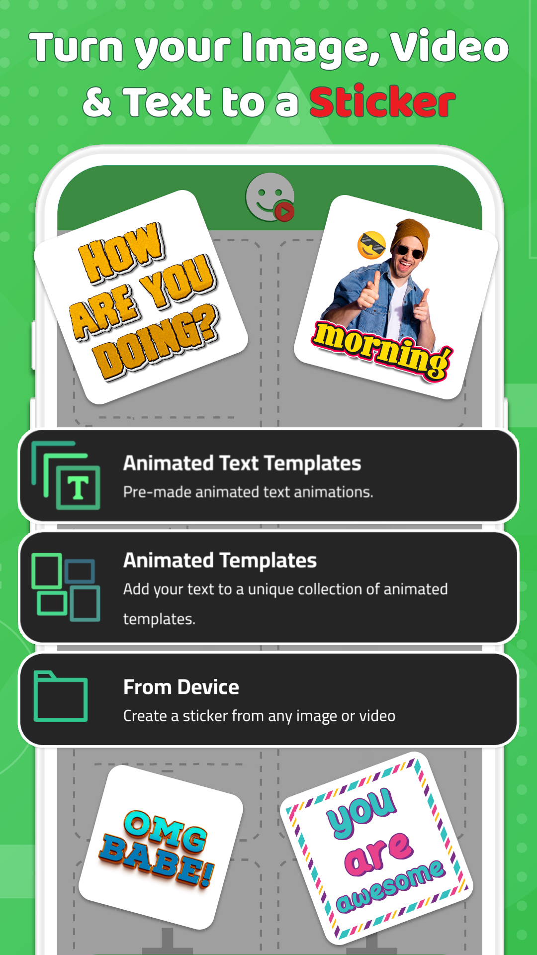 اسکرین شات 3 برنامه WASticker Animated Stickers