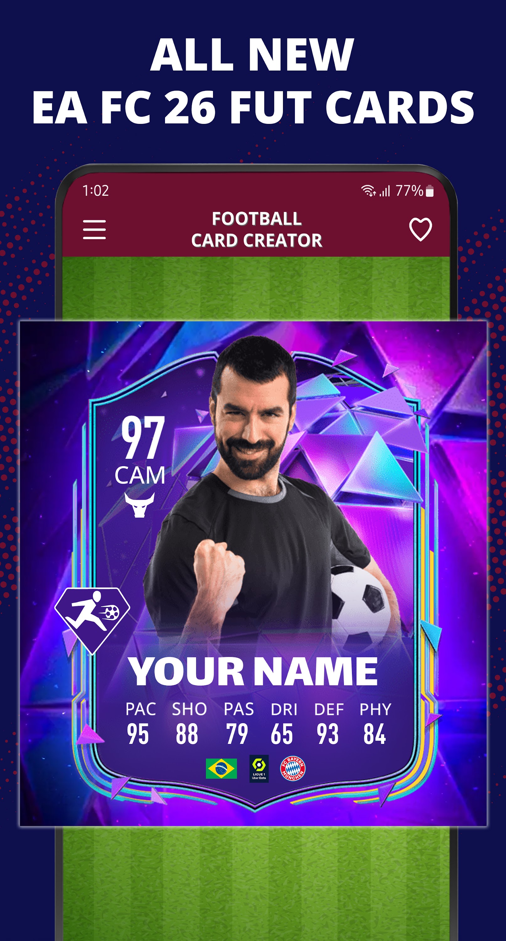اسکرین شات 1 برنامه FUT Card Creator 26