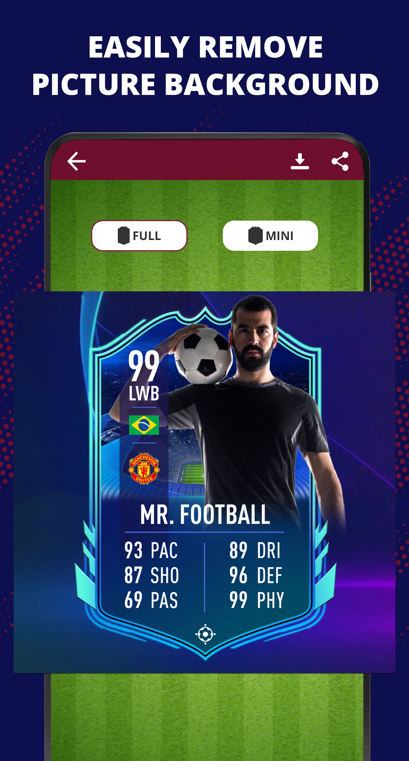 اسکرین شات 4 برنامه FUT Card Creator 24
