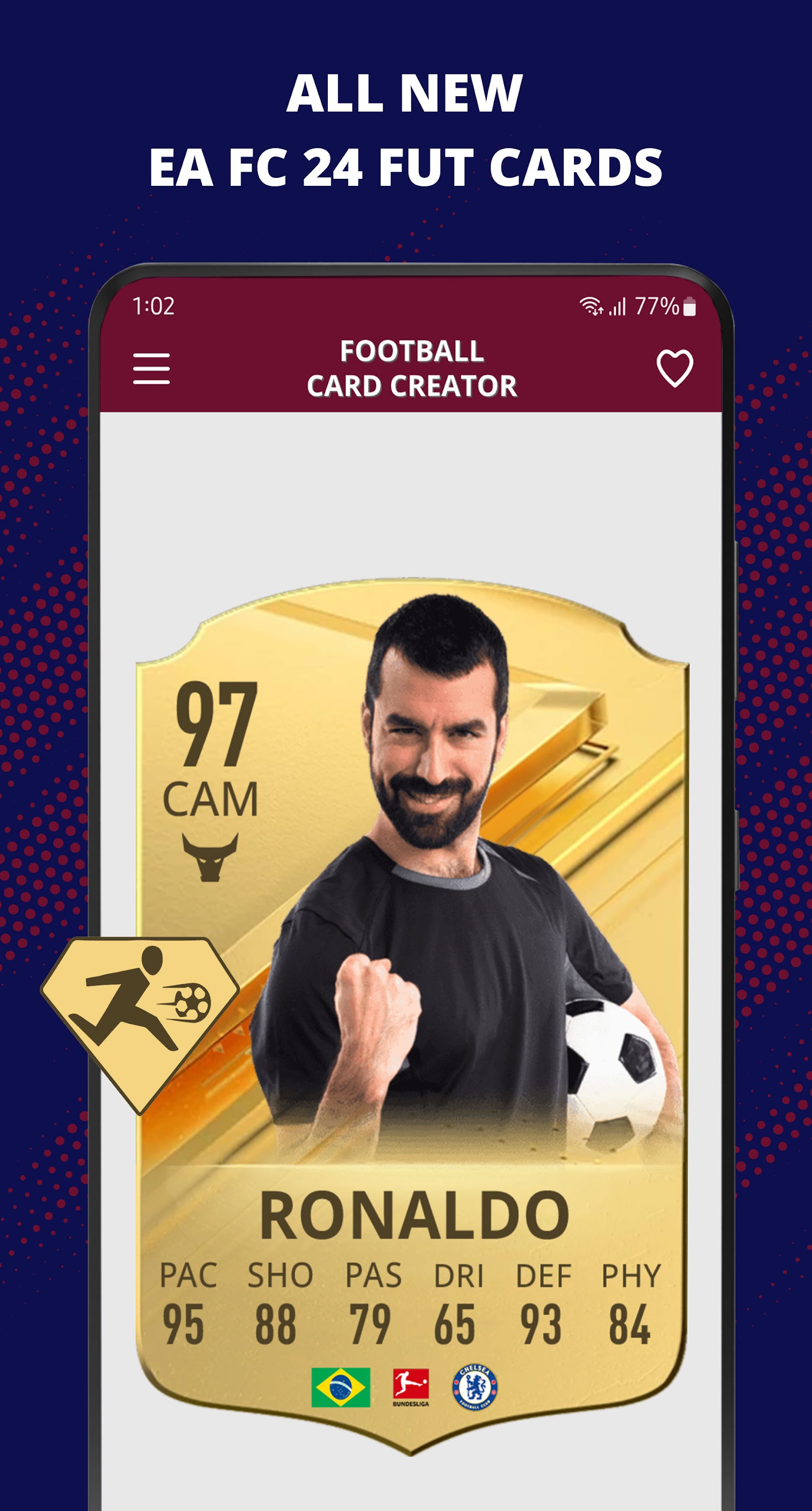 اسکرین شات 1 برنامه FUT Card Creator 24