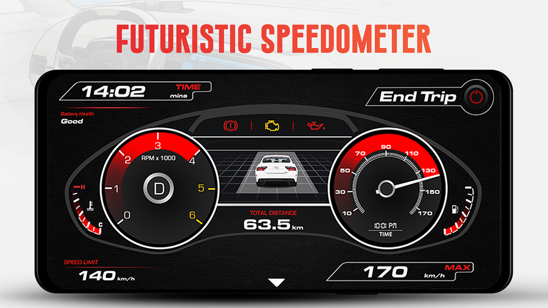 اسکرین شات 8 برنامه GPS Speedometer OBD2 Dashboard