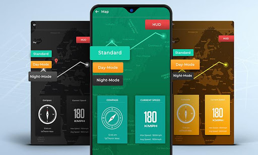 اسکرین شات 7 برنامه GPS Compass Navigator & HUD Speedometer