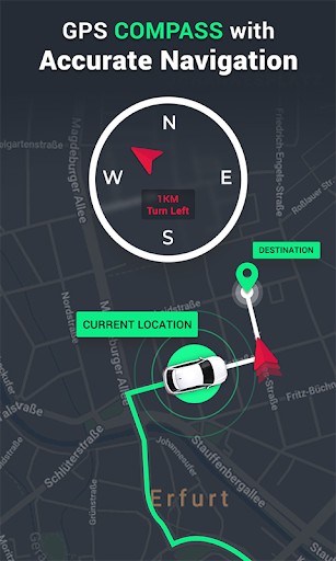 اسکرین شات 2 برنامه GPS Compass Navigator & HUD Speedometer