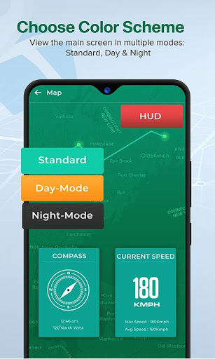 اسکرین شات 6 برنامه GPS Compass Navigator & HUD Speedometer