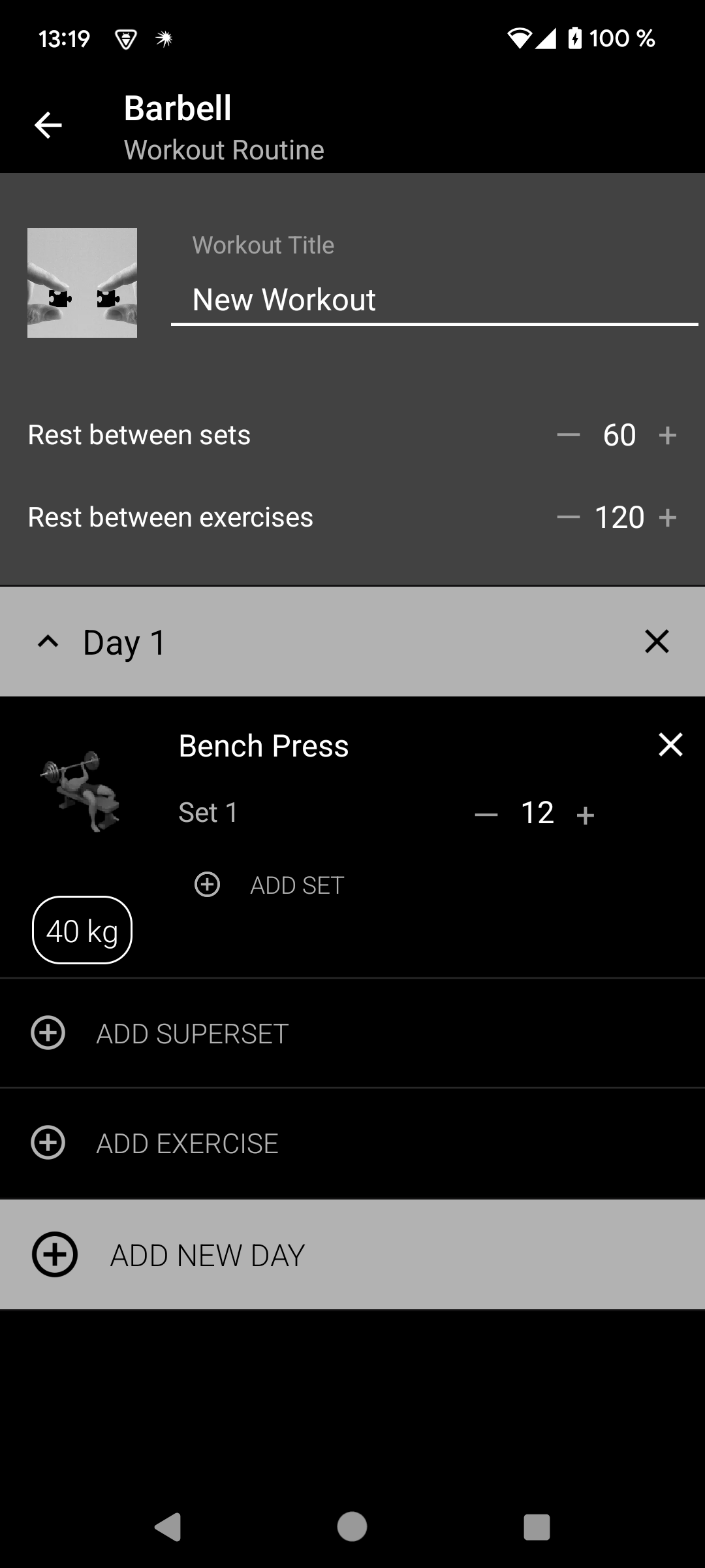 اسکرین شات 5 برنامه Barbell Workout at Home & Gym