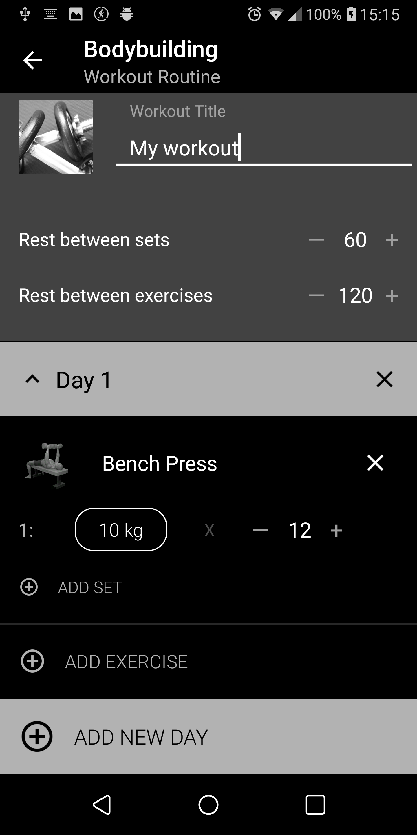 اسکرین شات 6 برنامه Bodybuilding. Weight Lifting