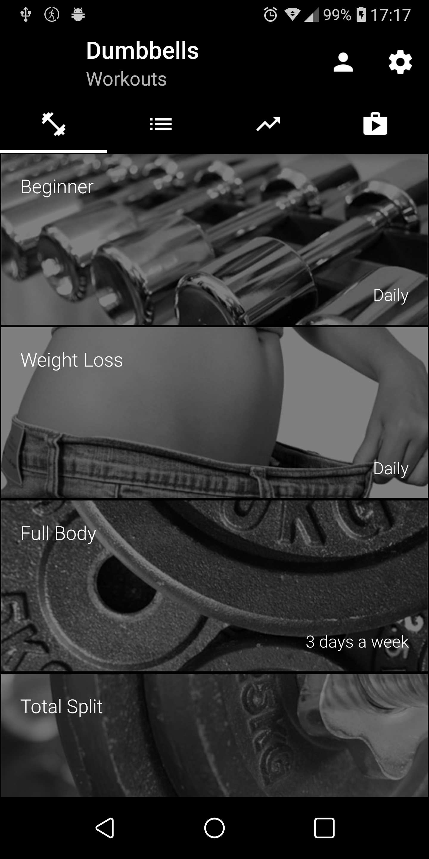 اسکرین شات 4 برنامه Dumbbell Workout at Home & Gym