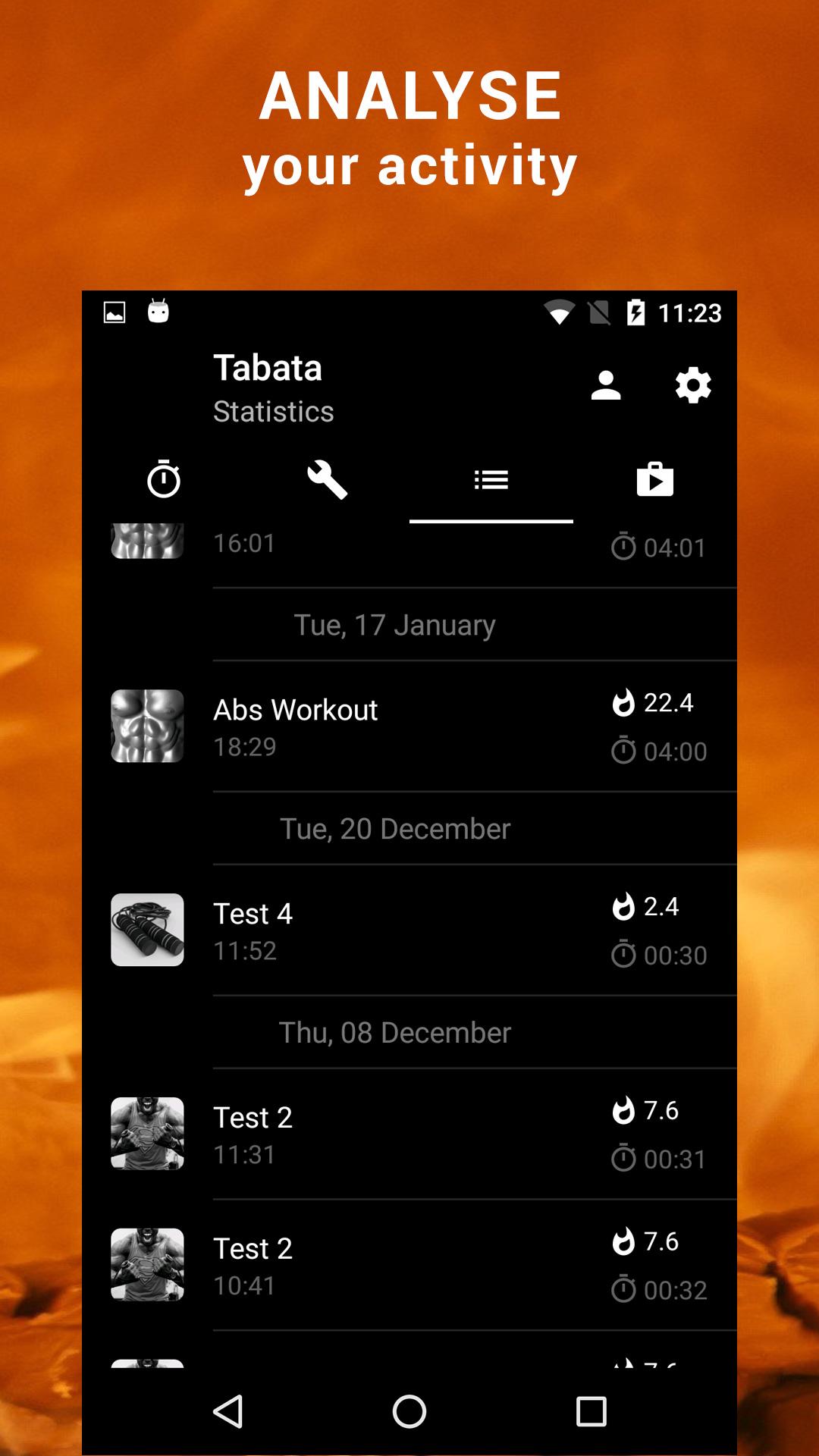 اسکرین شات 5 برنامه Tabata Timer. HIIT Training