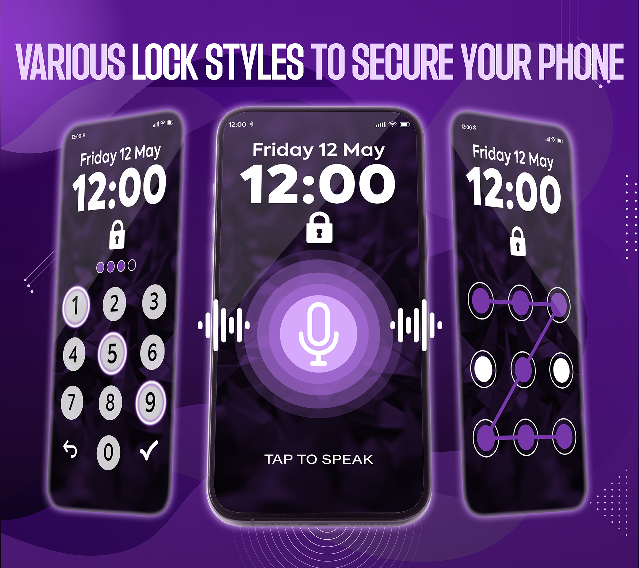 اسکرین شات 2 برنامه Voice Screen Lock