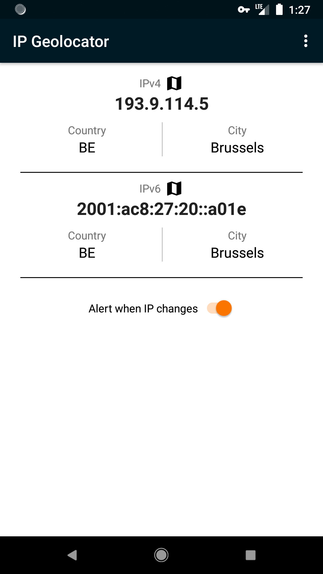 اسکرین شات برنامه IP Address & Geolocation (IPv4 1