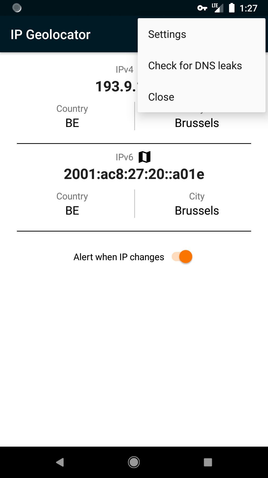 اسکرین شات برنامه IP Address & Geolocation (IPv4 3