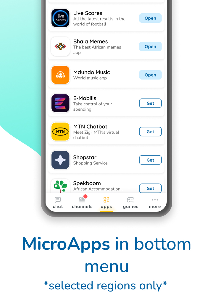 اسکرین شات 5 برنامه Ayoba - Chat.Games.News.Music