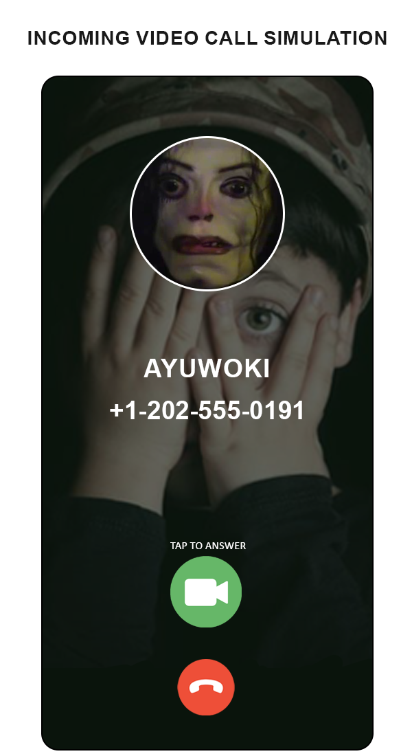 اسکرین شات 1 برنامه ayuwoki fake call simulator