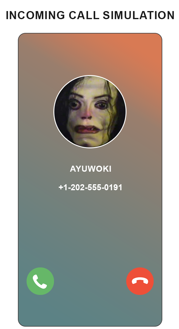 اسکرین شات 3 برنامه ayuwoki fake call simulator