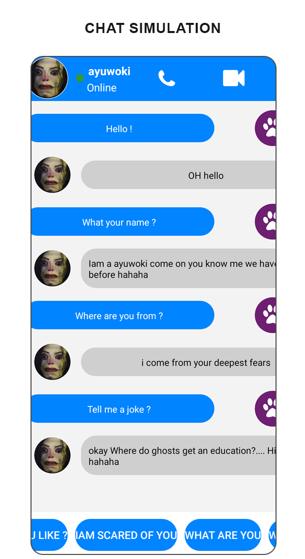 اسکرین شات 5 برنامه ayuwoki fake call simulator