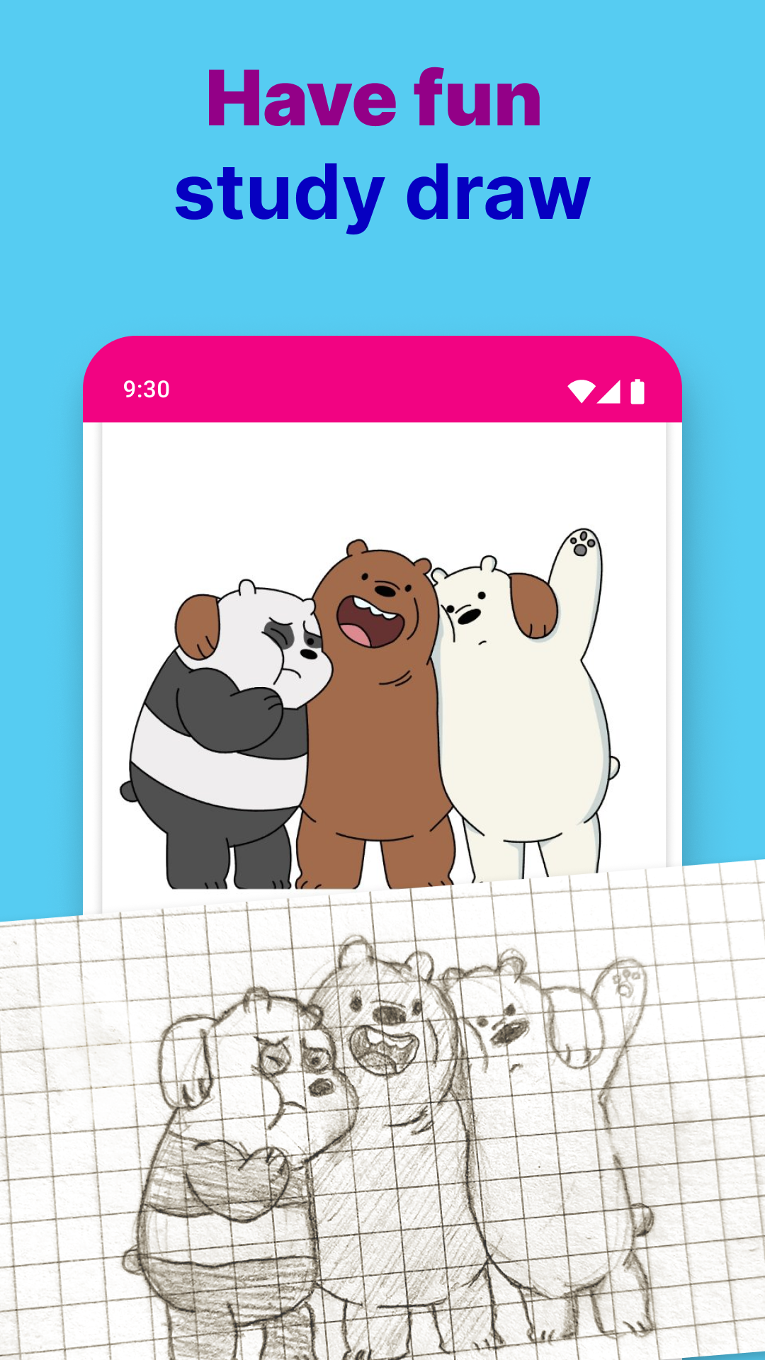 اسکرین شات 1 برنامه Learn To Draw Step By Step