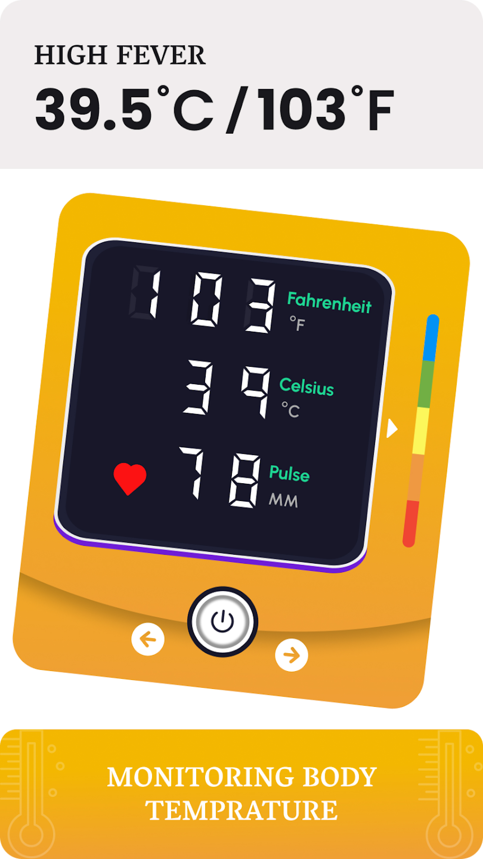 اسکرین شات 3 برنامه Body Temperature Fever Tracker