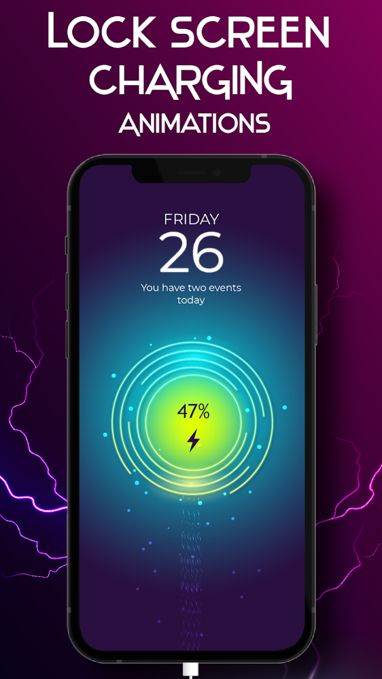 اسکرین شات 5 برنامه Battery Charging Animation 4D