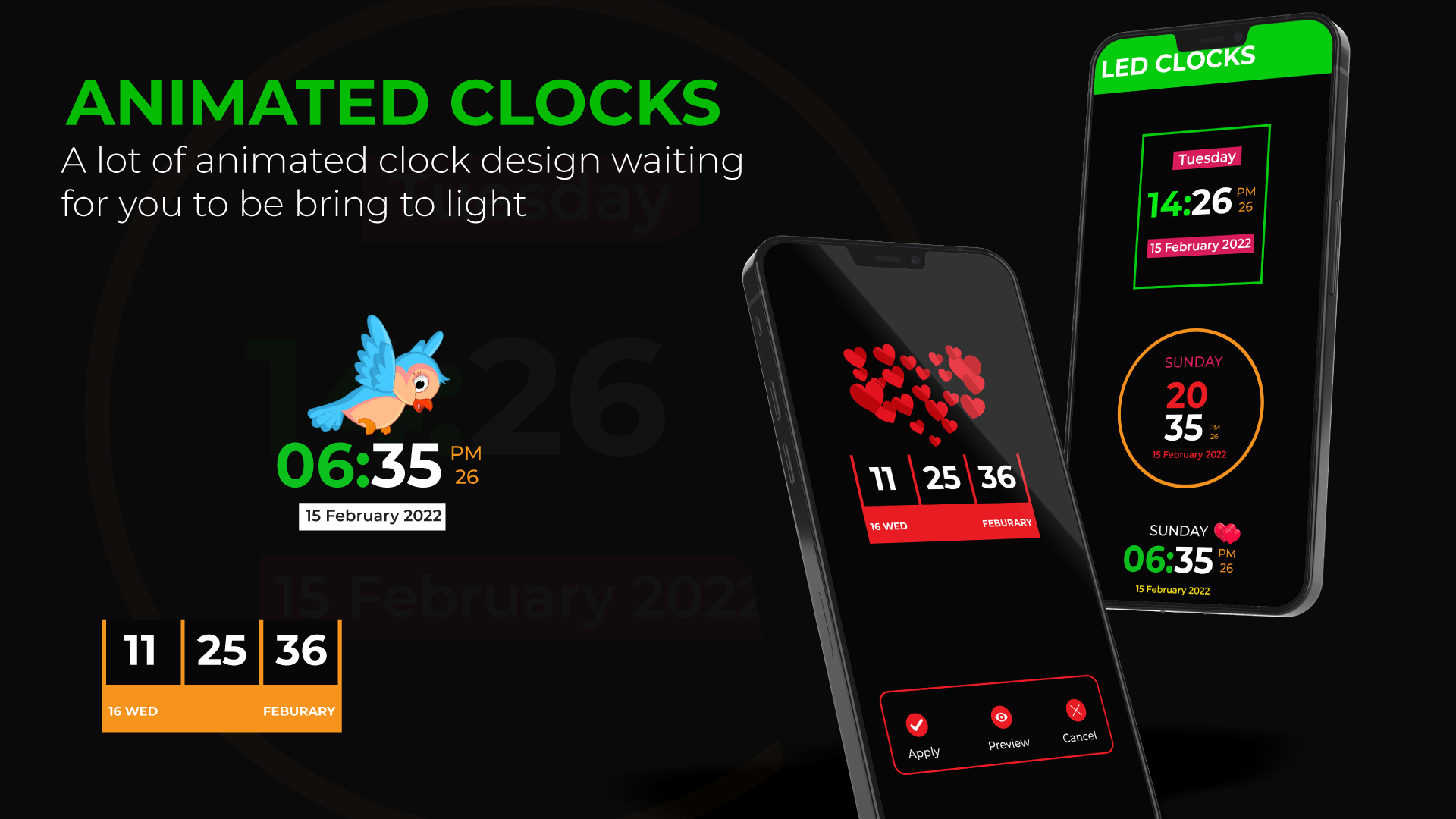 اسکرین شات 5 برنامه Lock Screen Smart Night Clock