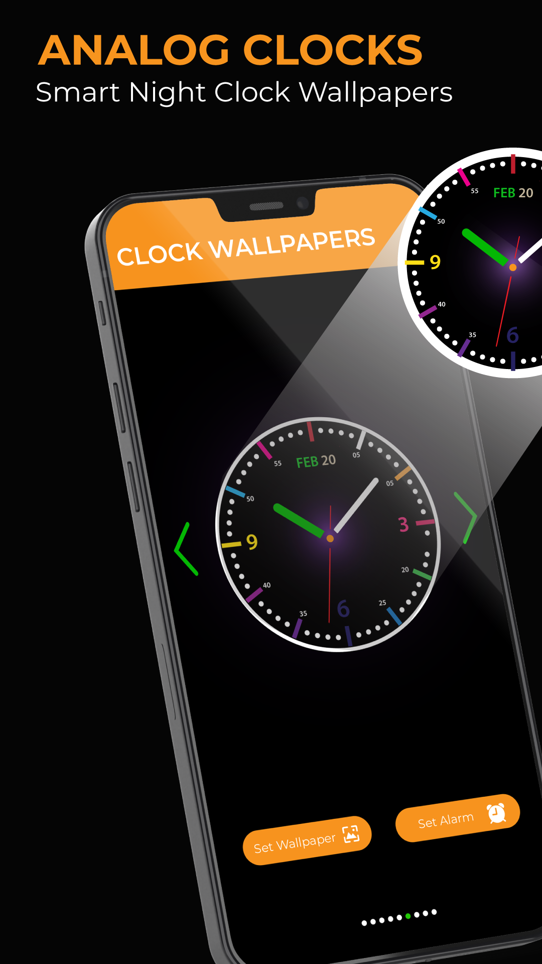 اسکرین شات 3 برنامه Lock Screen Smart Night Clock
