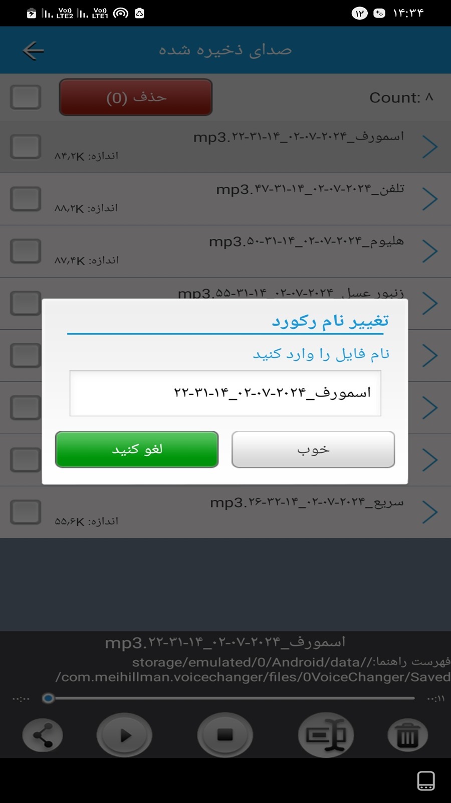 اسکرین شات 5 برنامه تغییر صدای حرفه ای