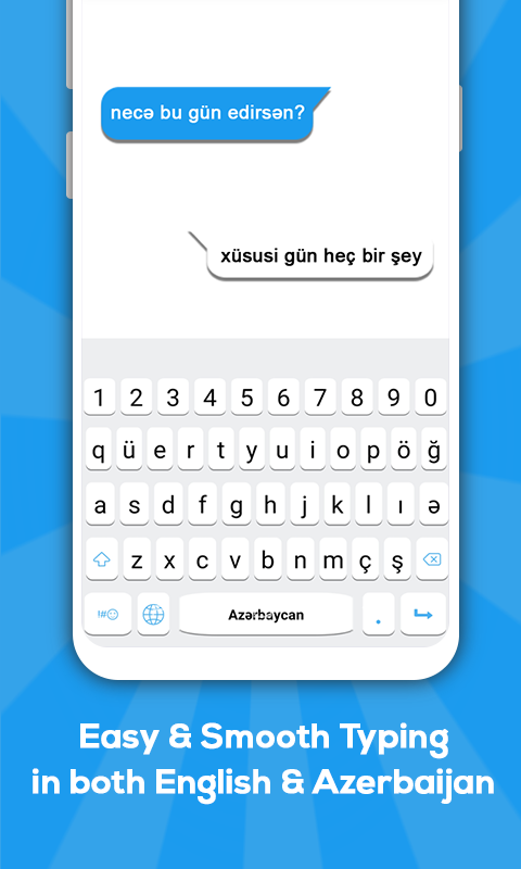 اسکرین شات 1 برنامه Azerbaijani Keyboard