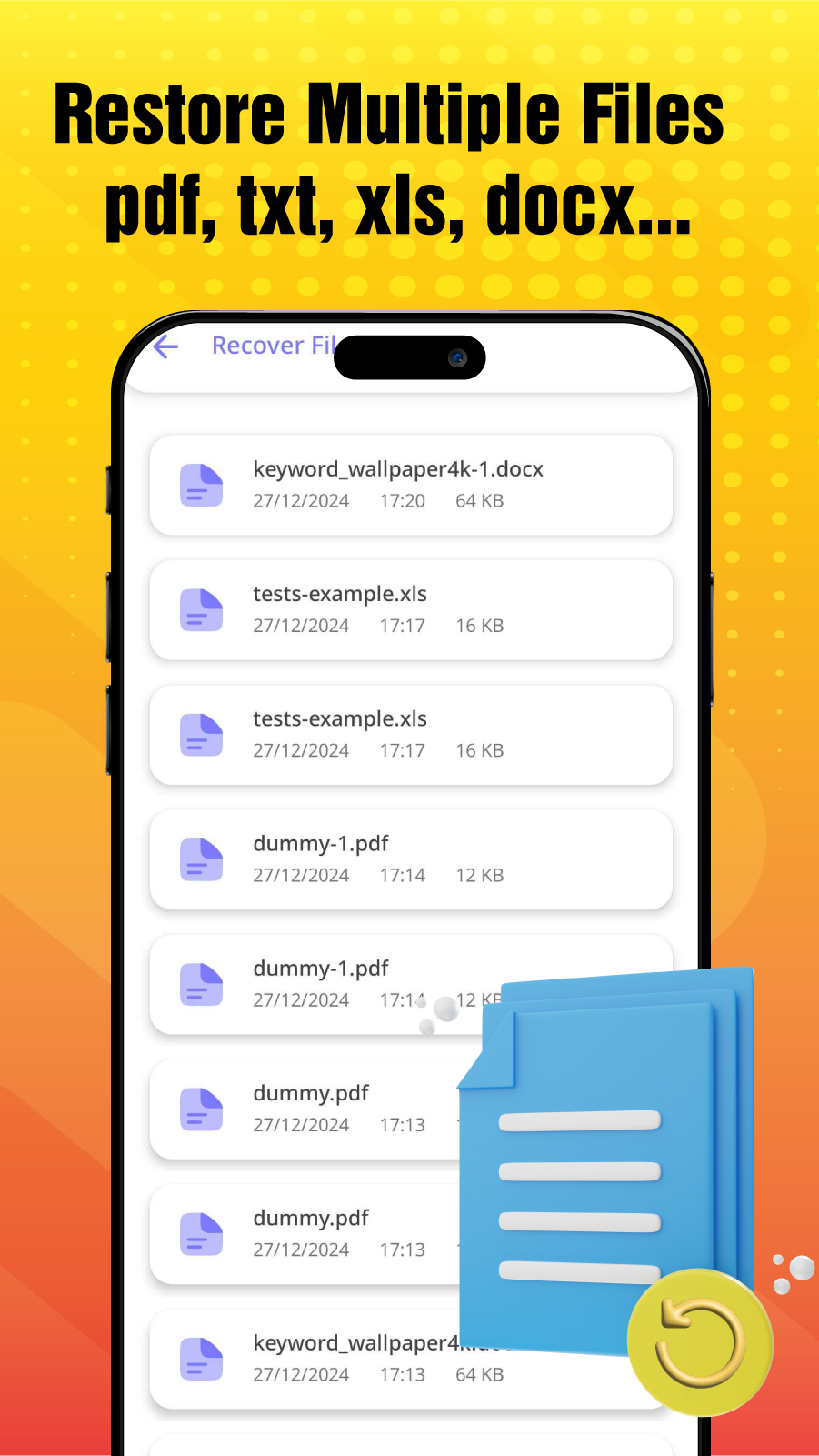 اسکرین شات 1 برنامه Photo Recovery: File Recovery