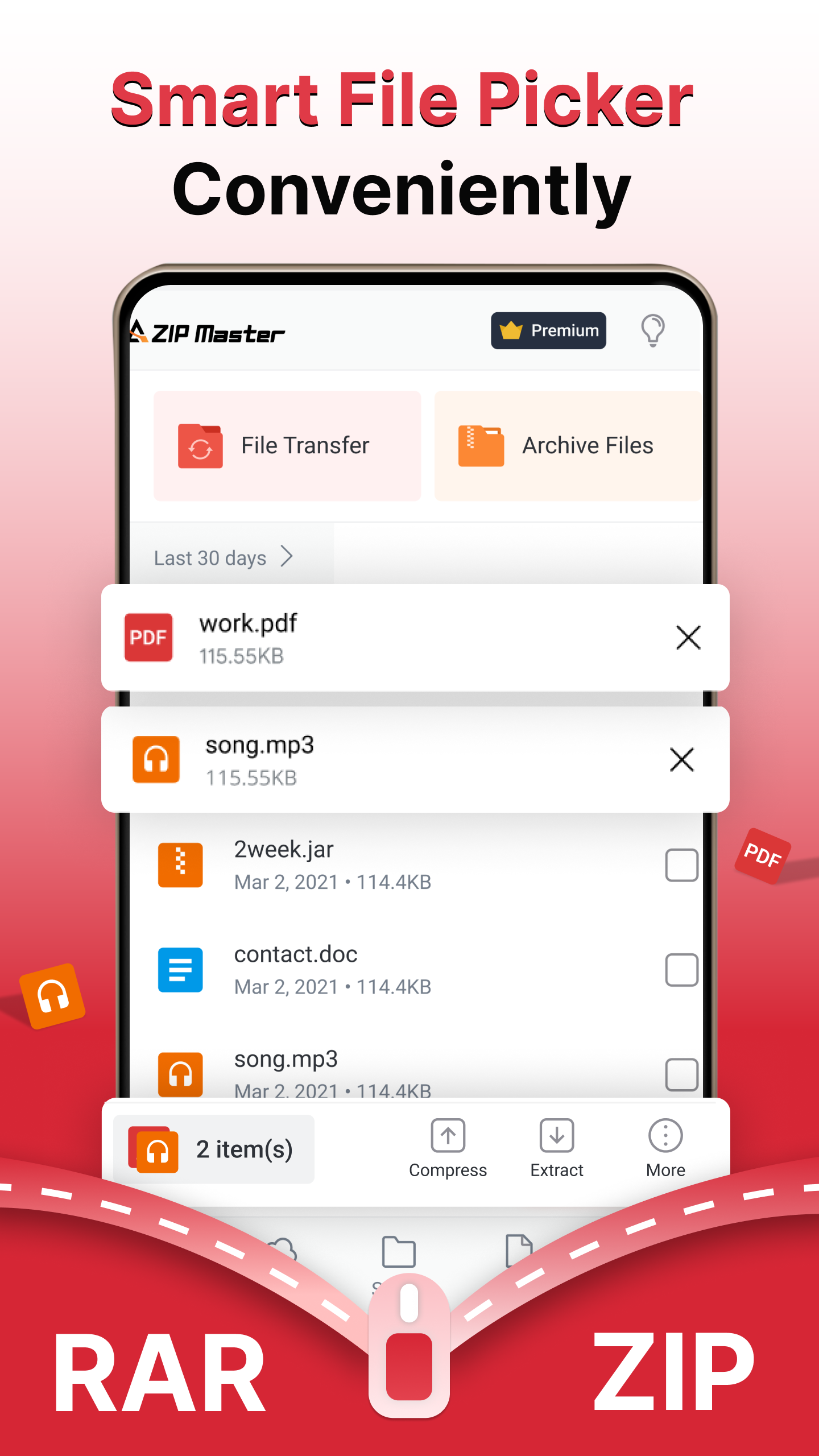 اسکرین شات 5 برنامه AZIP Lite & ZIP / RAR, Unzip