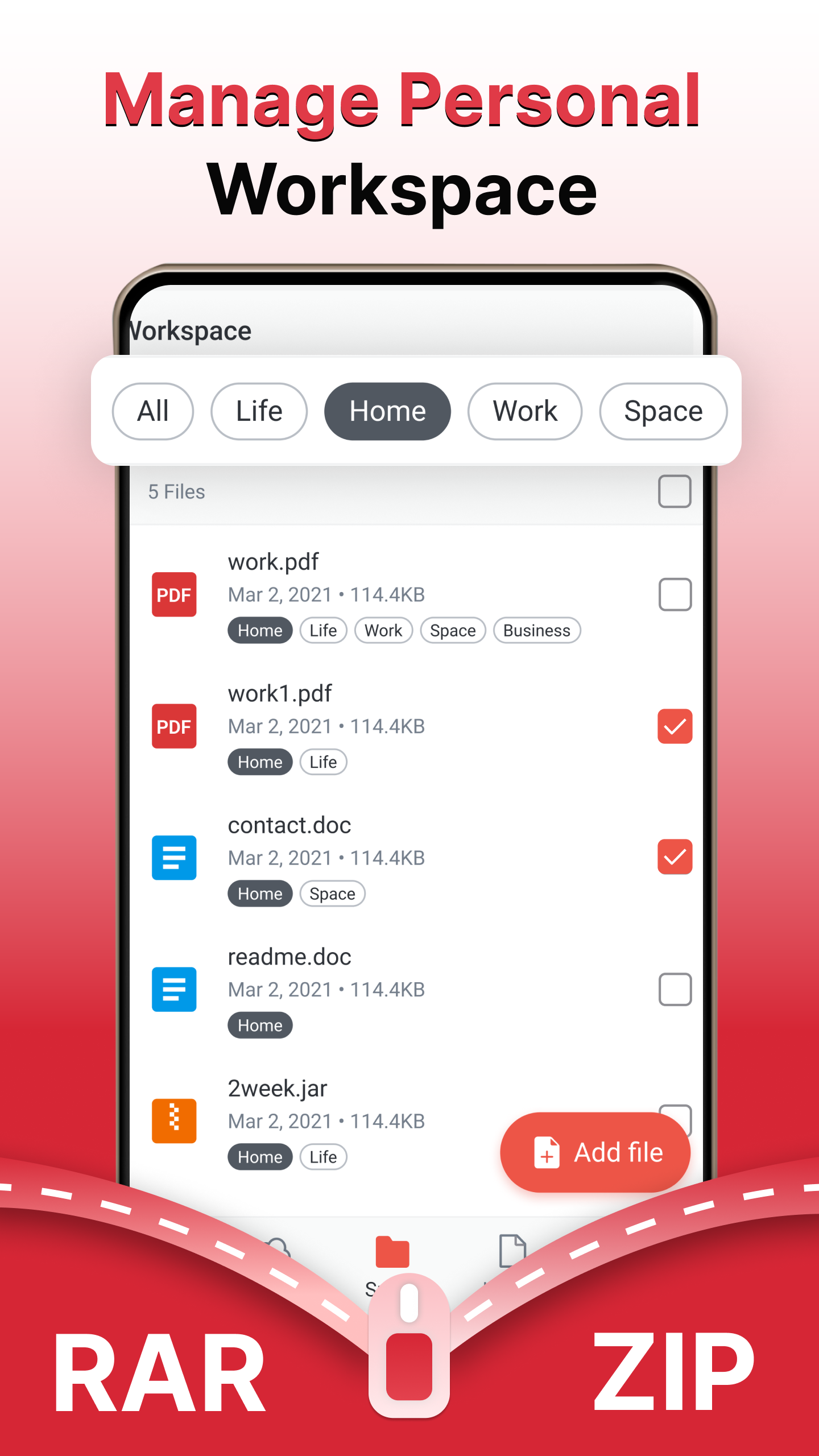 اسکرین شات 6 برنامه AZIP Lite & ZIP / RAR, Unzip