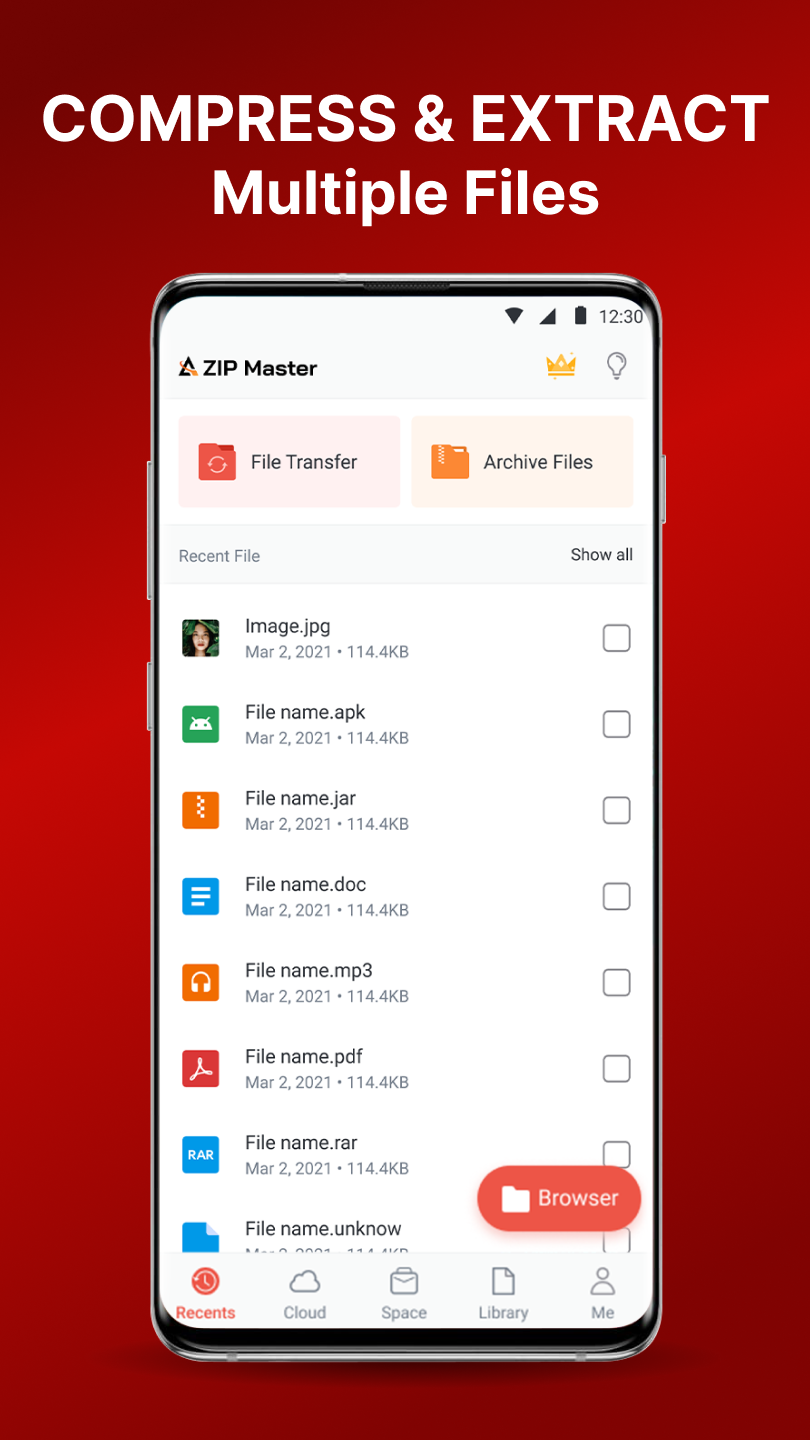 اسکرین شات 2 برنامه AZIP Master: ZIP / RAR, Unzip