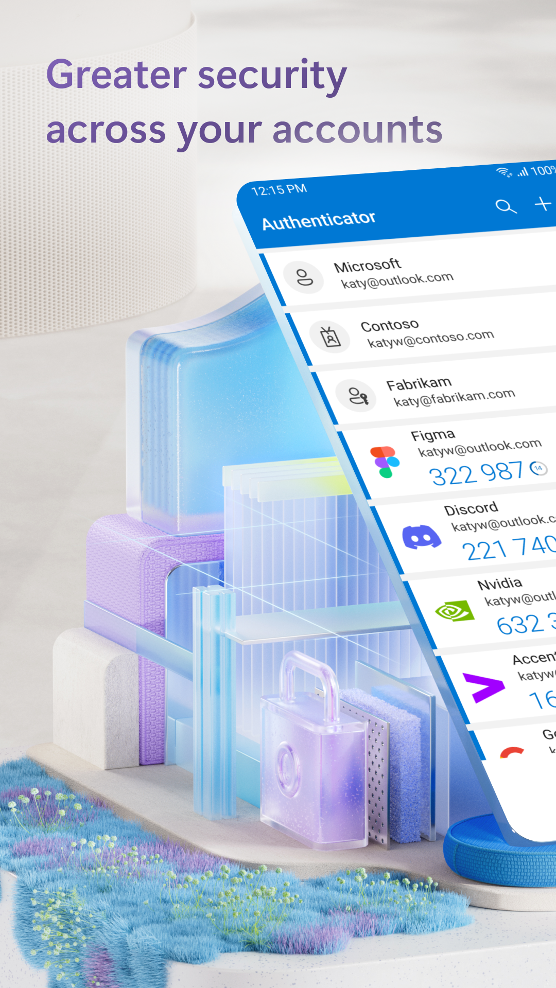 اسکرین شات 1 برنامه Microsoft Authenticator