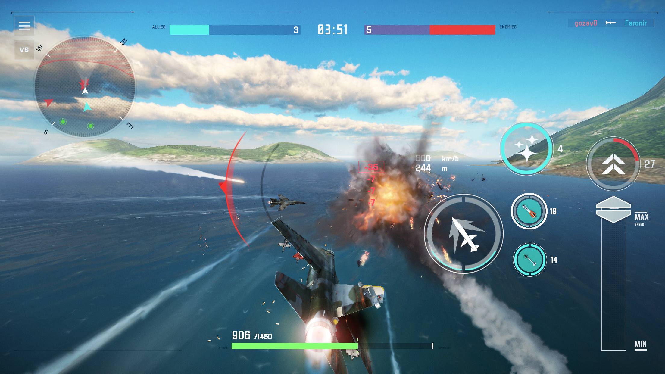 اسکرین شات 2 بازی Sky Combat 2: Air Combat PvP