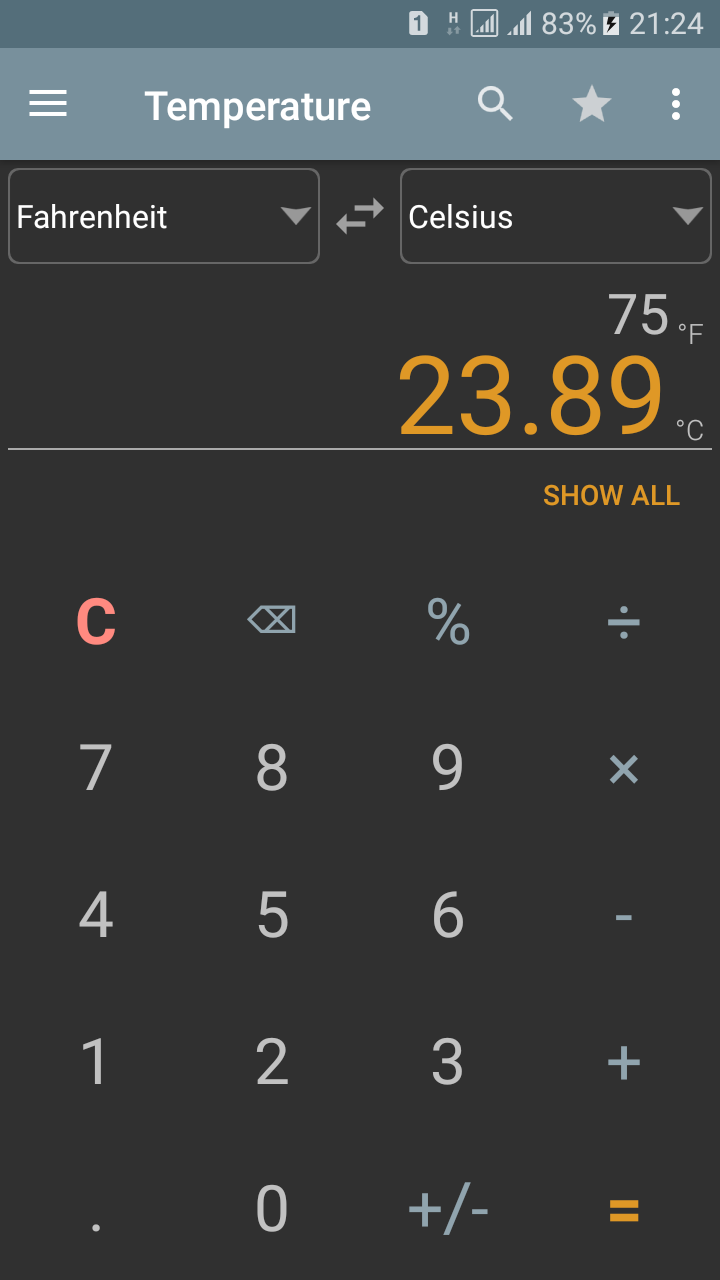 اسکرین شات 6 برنامه Unit Converter Calculator Plus