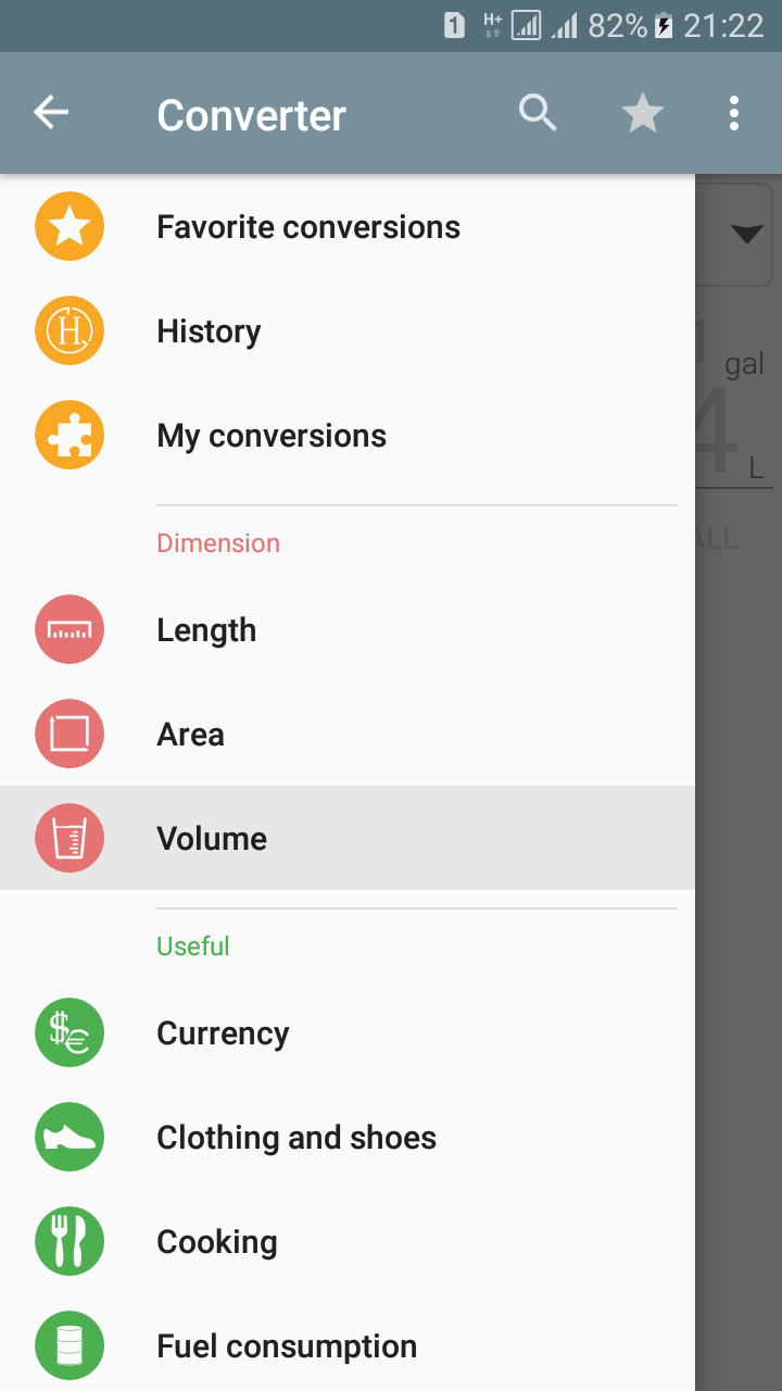 اسکرین شات 5 برنامه Unit Converter Calculator Plus