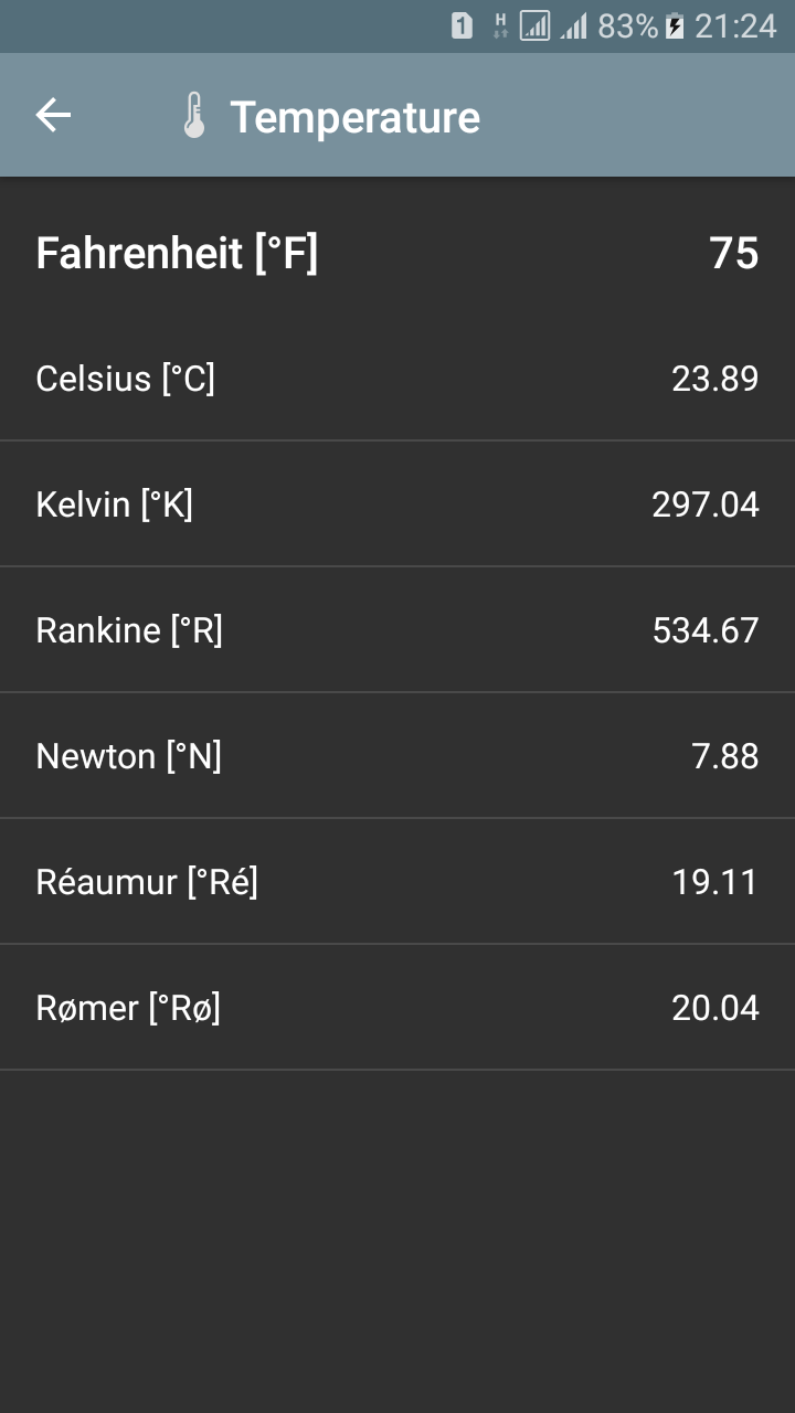 اسکرین شات 7 برنامه Unit Converter