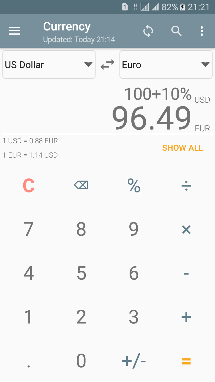 اسکرین شات 3 برنامه Unit Converter Calculator Plus