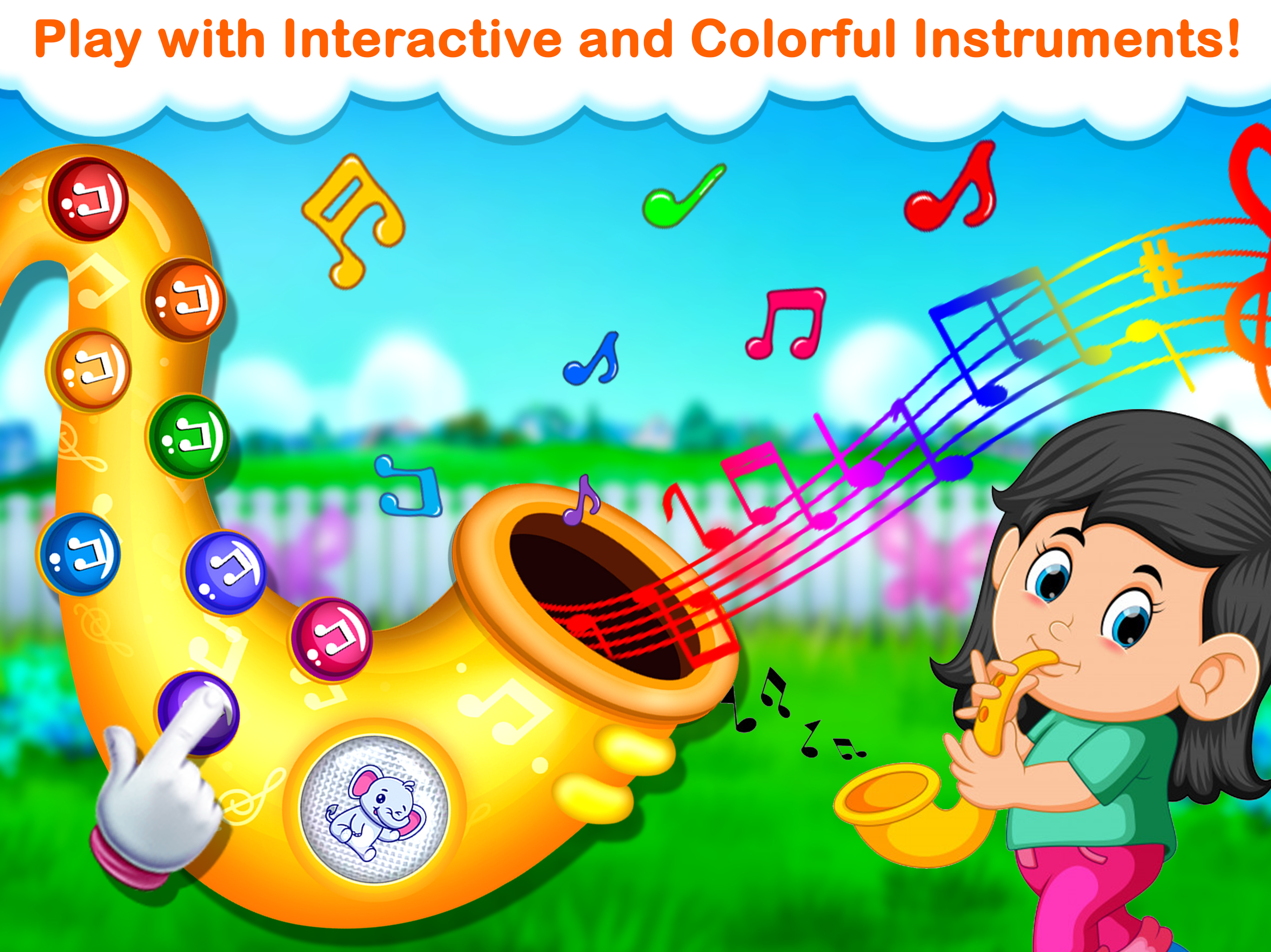 اسکرین شات 3 برنامه Kids Piano - Music & Songs